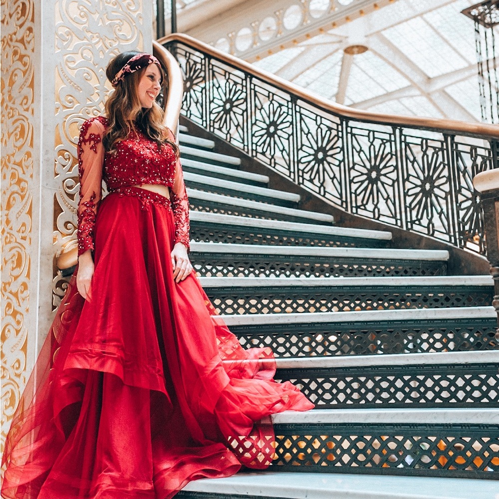Two piece set | gown XS in Red